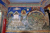 Ladakh - Sankar gompa (Leh), the Wheel of Life mural painting